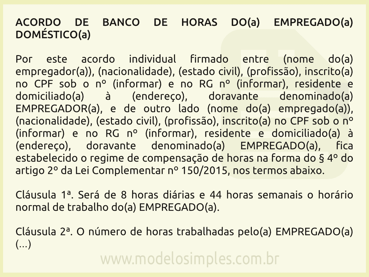 Aprender Sobre Imagem Modelo De Acordo De Banco De Horas Br Thptnganamst Edu Vn